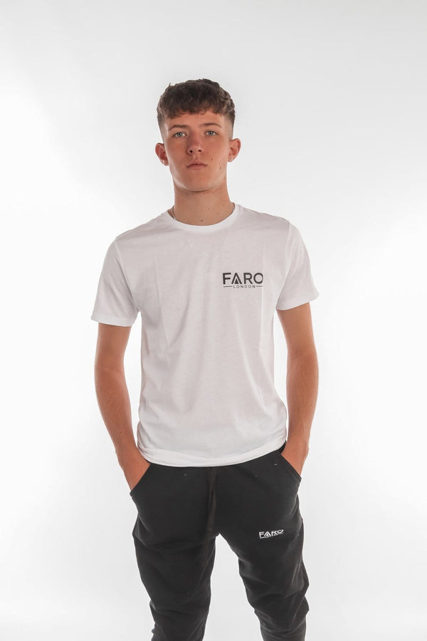 FARO LONDON SMALL LOGO T-SHIRT - WHITE